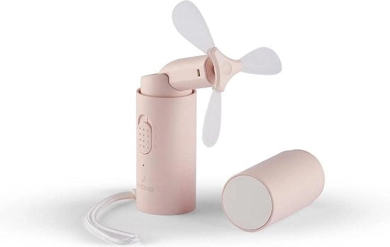 Ventilatore portatile mini con batteria e powerbank - Ventilatore silenzioso - 2 velocità - Rosso