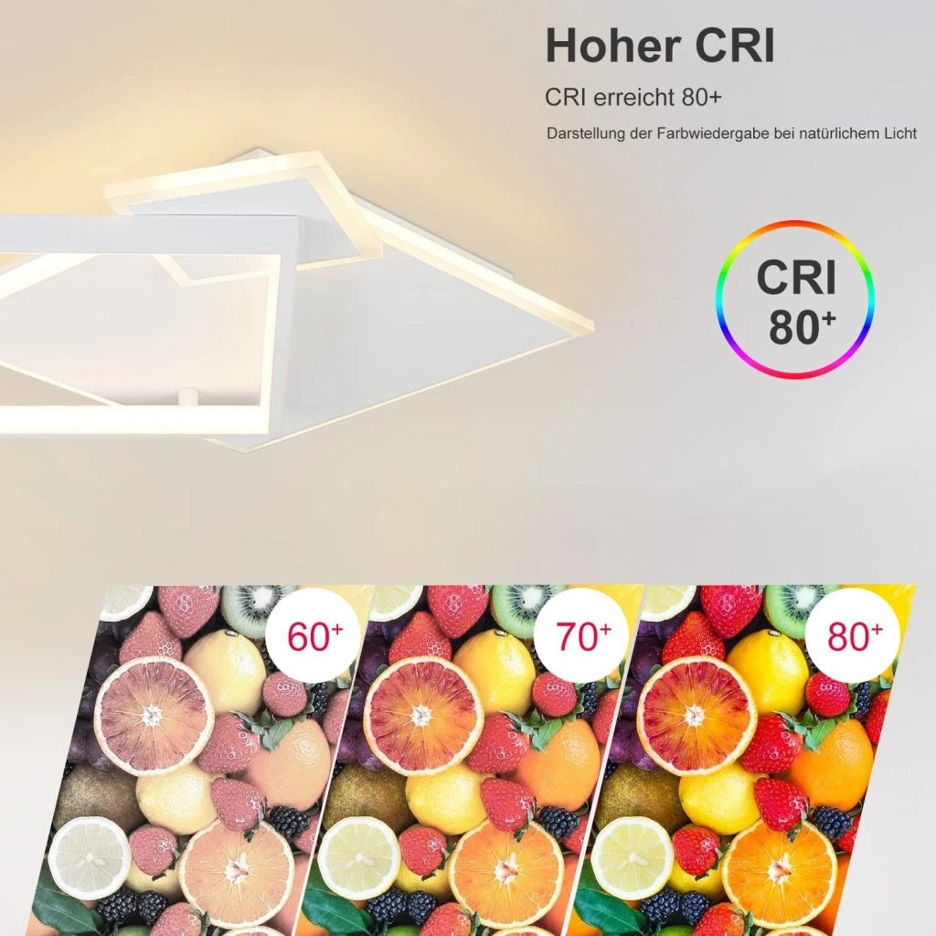 ZMH Lampada da soffitto LED design moderno metallo telecomando per soggiorno