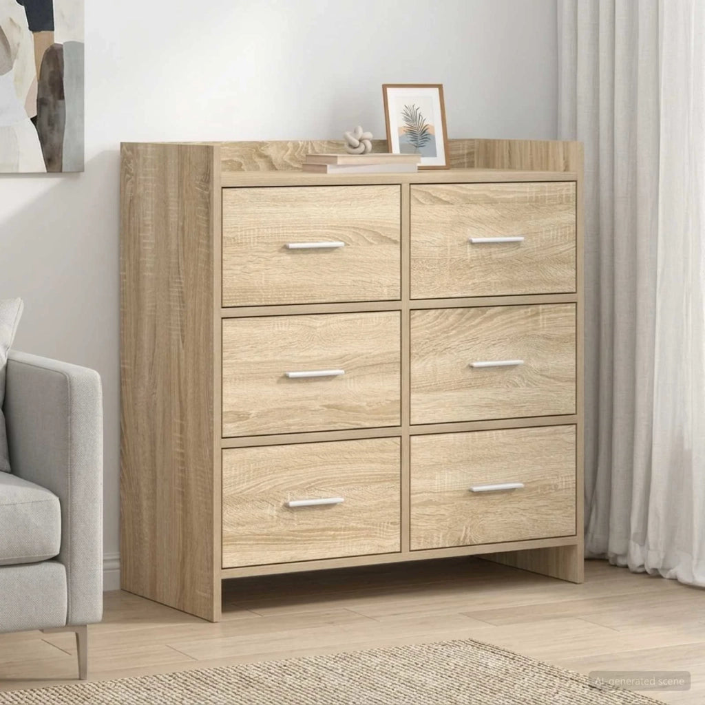 Credenza Rovere Sonoma 75 x 33 x 80 cm Legno ingegnerizzato 8011101