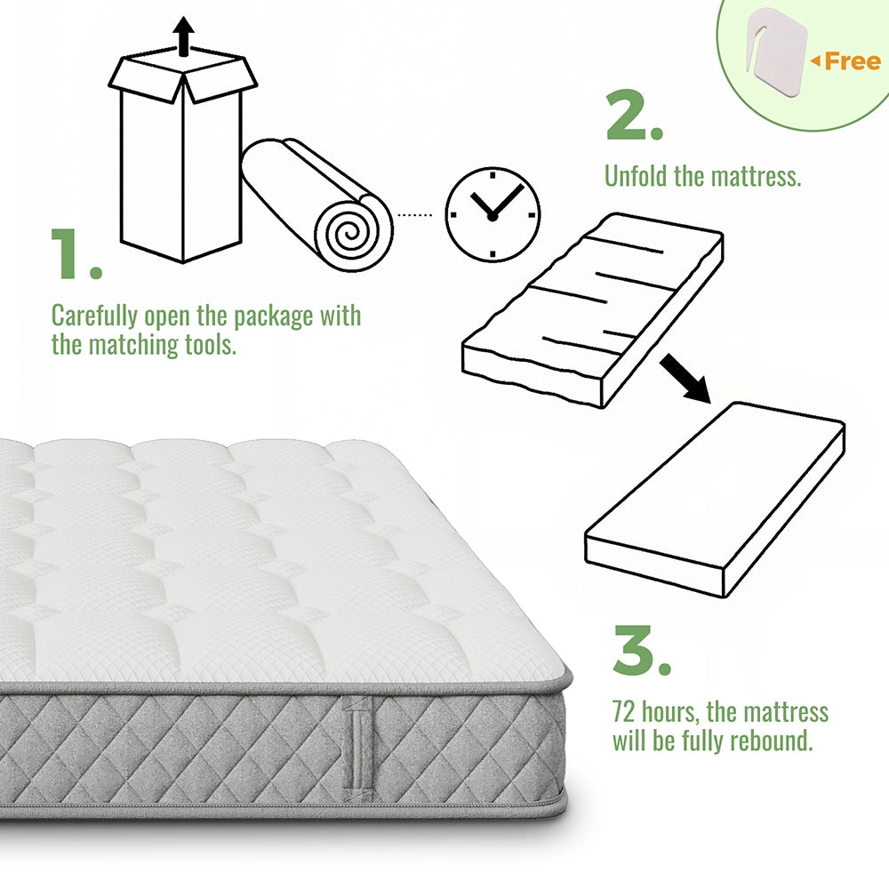 Materasso-Xylo-90x200 cm-ortopedico, molle 7 zone, H3, OEKO-TEX®