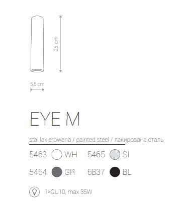 Spot soffitto Nowodvorski Eye nero metallo GU10 10W