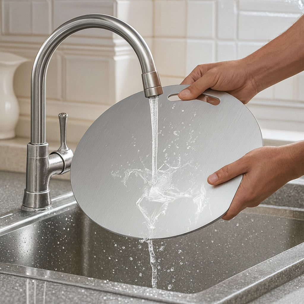 ZOIMANIA - Set 2 Taglieri Tondi in Acciaio Inox 304 - con spessore 15/10 – Ø30 e Ø40 cm