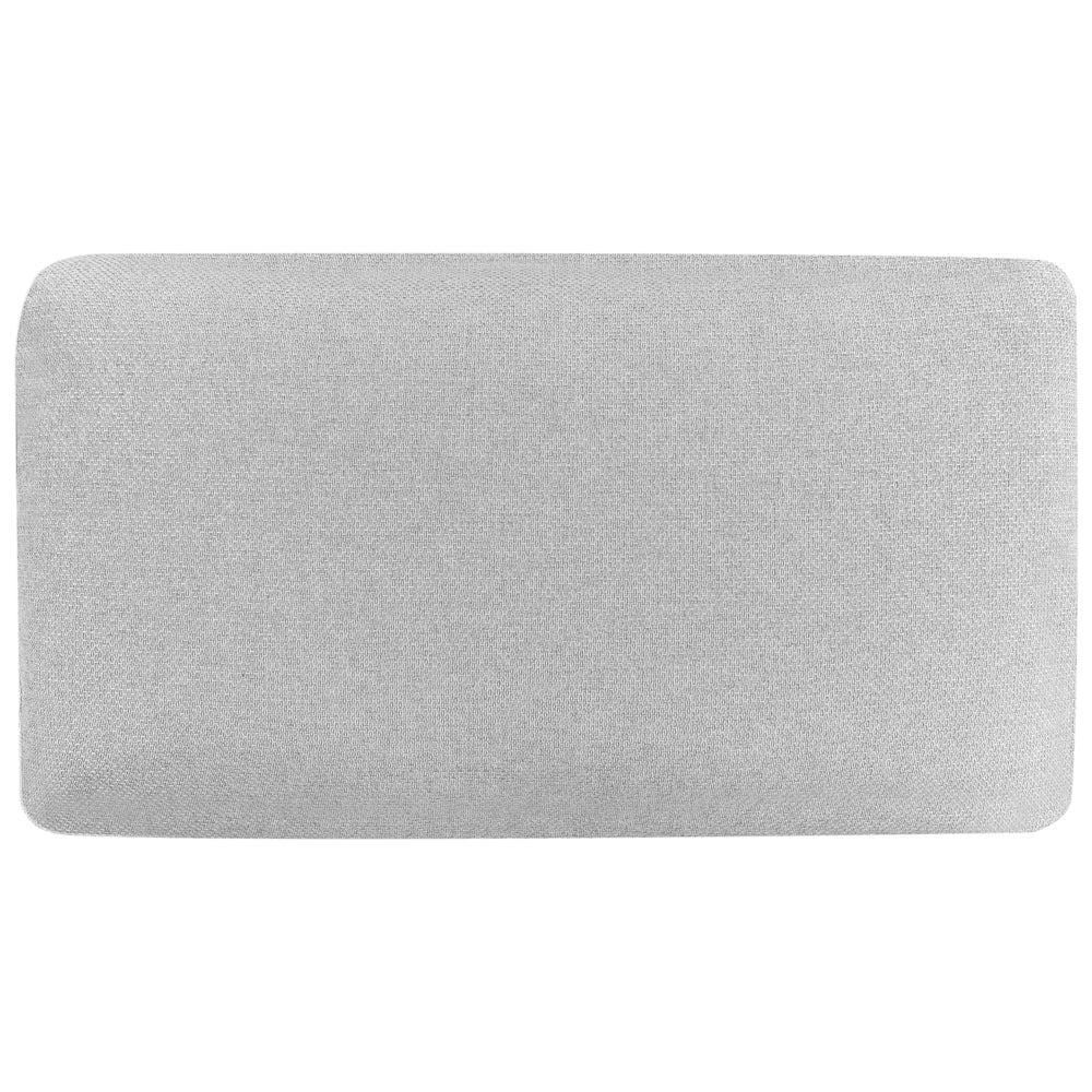 Chaise Lounge Grigio Chiaro Rivestimento in tessuto poliestere lato destro con cuscino decorativo Gambe in metallo Soggiorno di design moderno