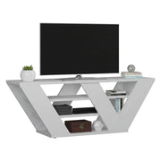 Mobile porta TV Amazzonite, Credenza da soggiorno, Armadio basso per TV, Base parete attrezzata, 110x30h40 cm, Bianco