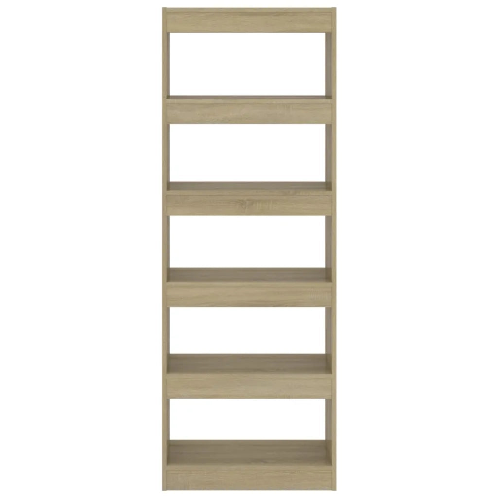 Libreria Divisorio-Scaffale per Libri-Mobile di Stoccaggio Rovere Sonoma 60x30x166 cm in Truciolato