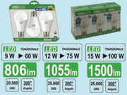 Goccia Led 12W=75W E27 6400K 1055 Lm - Bisonte