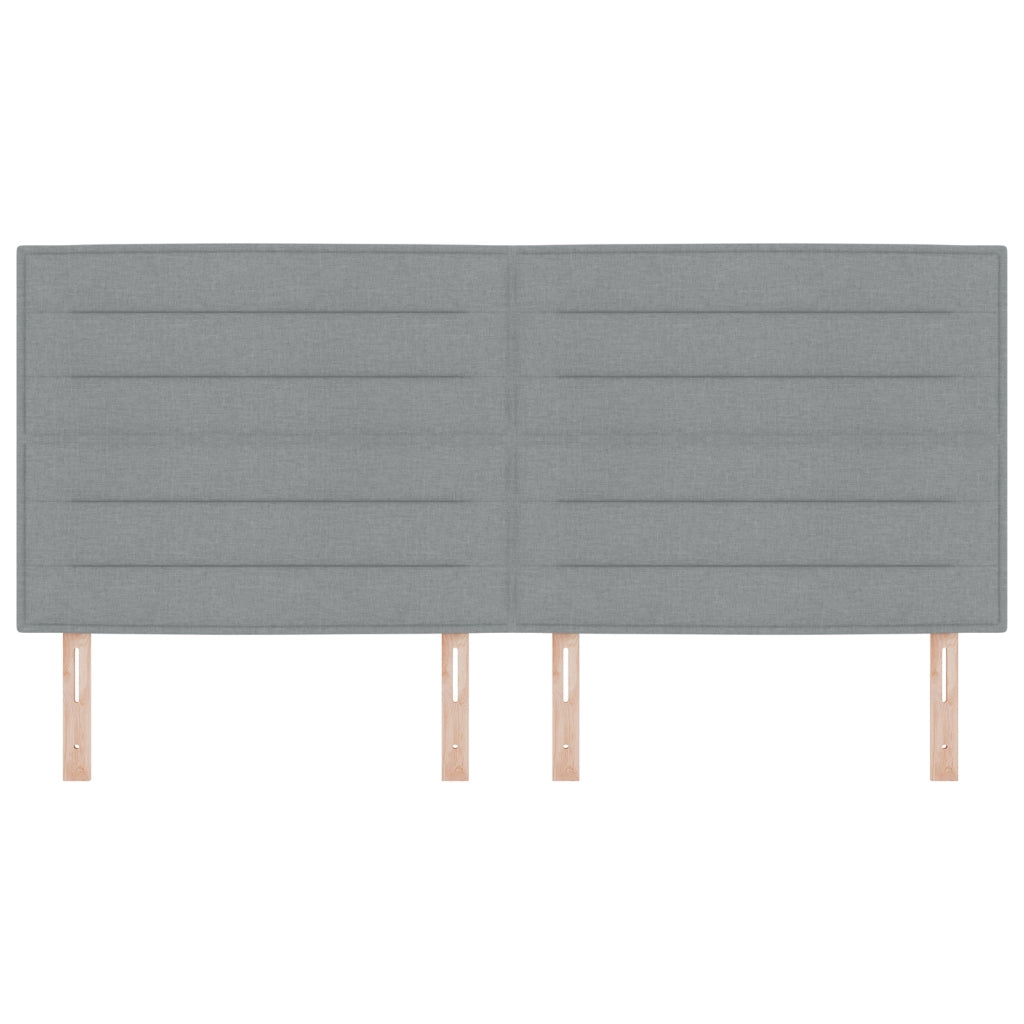 Testata LED Design Linee Grigio Chiaro 200 cm Tessuto