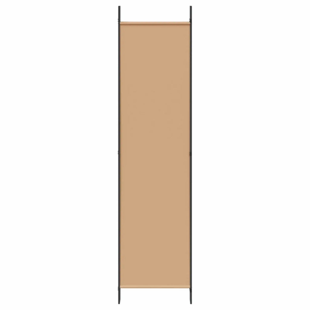 Paravento a 5 Pannelli Beige 250 x 200 cm Tessuto 42039209