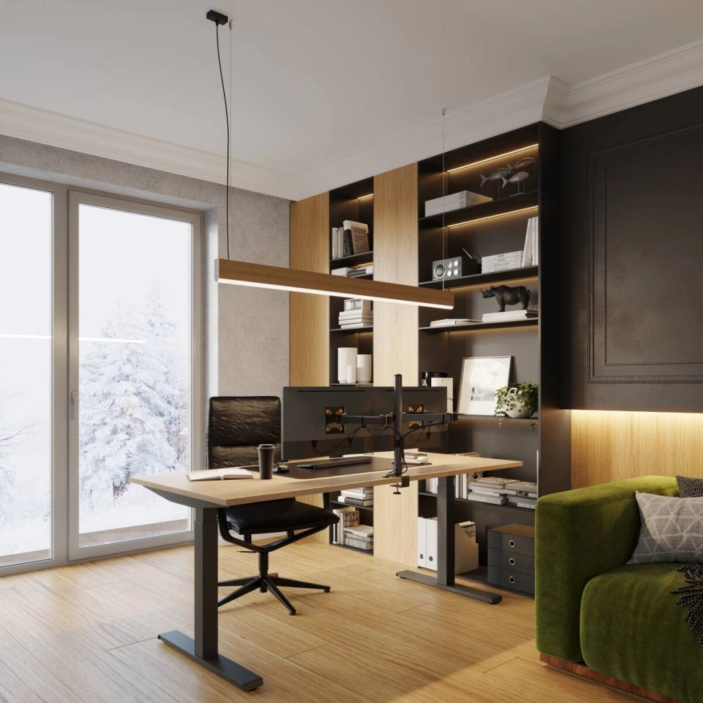 Lampada sospesa in legno 150cm LED 36W 4000K LYKKE Thoro