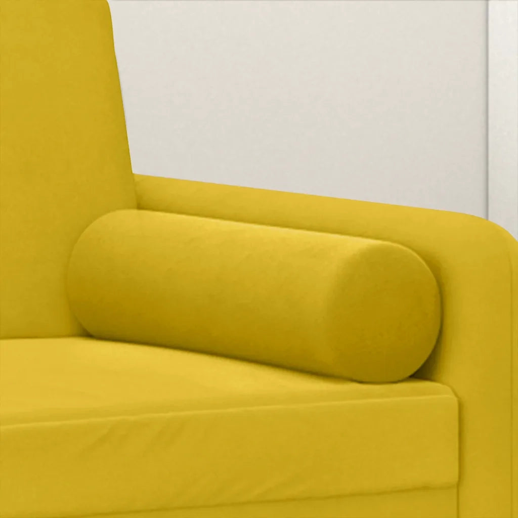 Cuscini Decorativi 2 pz Giallo ?15x50 cm in Velluto CFW6282969