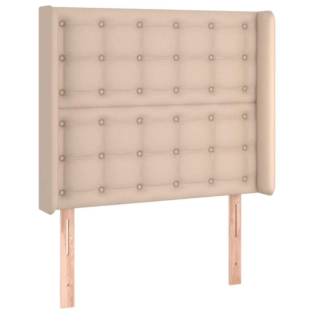 Testiera ad Orecchio-Testata con Orecchie Cappuccino 103x23x118/128 cm in Similpelle 732527
