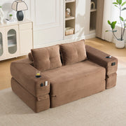 DIVANO LETTO 180x98x80 cm in corduroy marrone