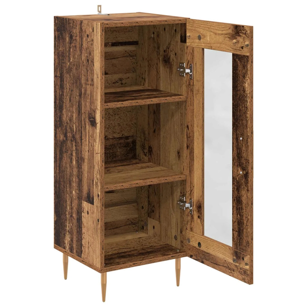 Credenza | Madia | Buffet da pranzo | Armadio da pranzo Legno vecchio 34 x 34,5 x 90 cm Legno multistrato