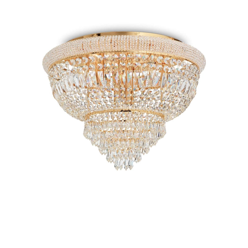 Lampada Da Soffitto Dubai Pl24 Ottone Ideal-Lux