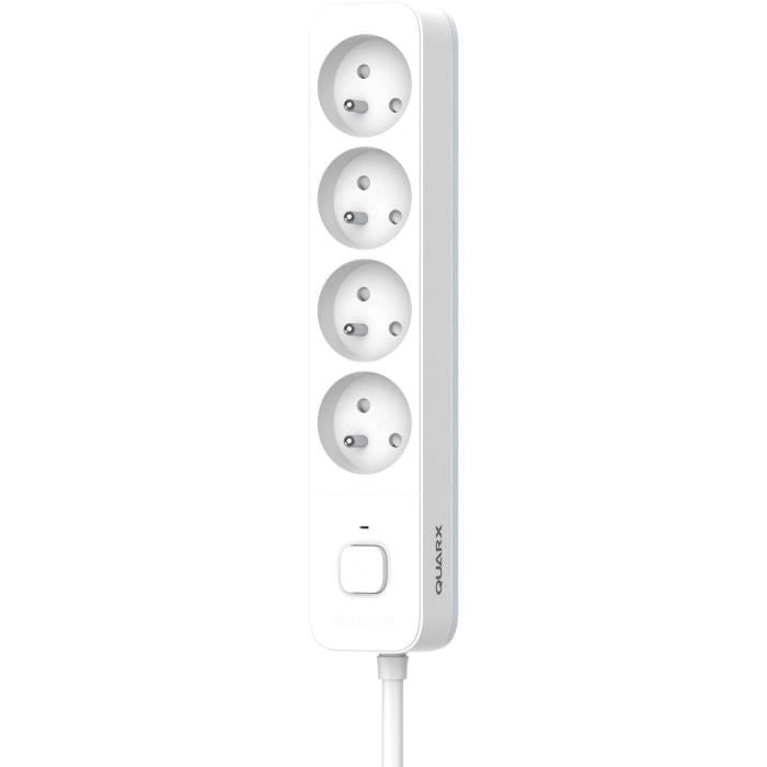 Multipresa - QUARX - 4 prese - Con 3 porte USB, cavo da 1,5 m