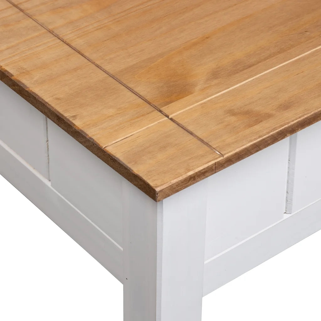 Tavolino Salotto Bianco 100x60x43,5cm Pino Massello Panama Range 282684