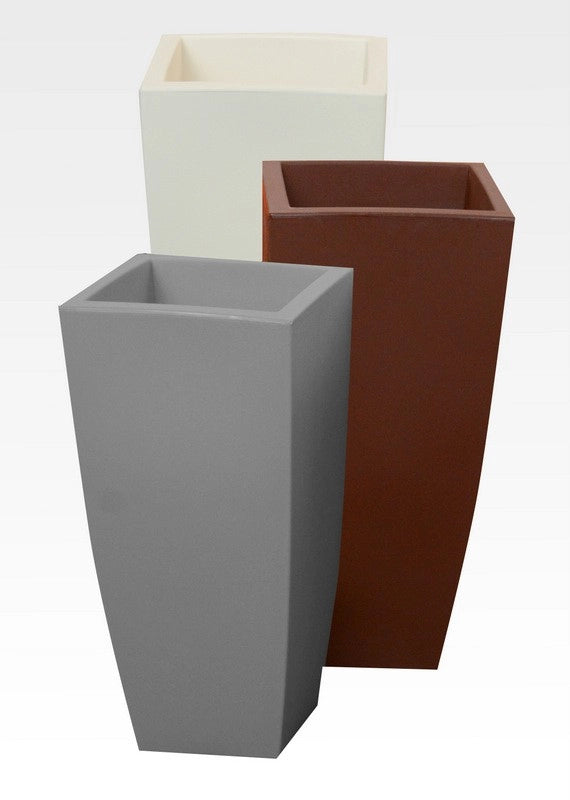 VASO STILO QUADRO GHIACCIO CM.33X33X70H DA ARREDO INTERNO ESTERNO GIARDINO