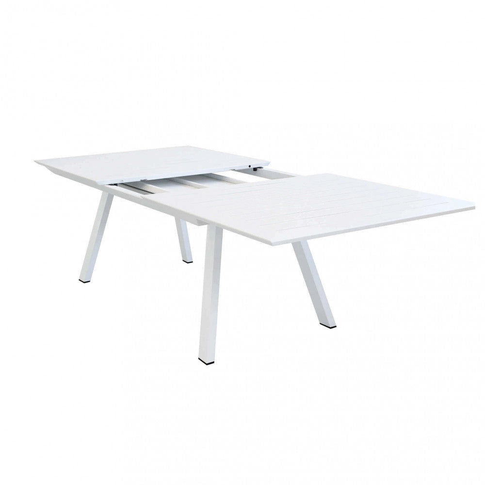 Tavolo Zante Allungabile 200/300x110x75 h cm in Alluminio Bianco