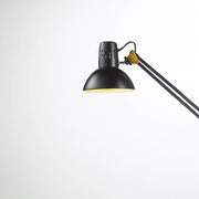 Lampada Da Scrivania Moderna Arc Metallo Nero E Oro 1 Luce E27