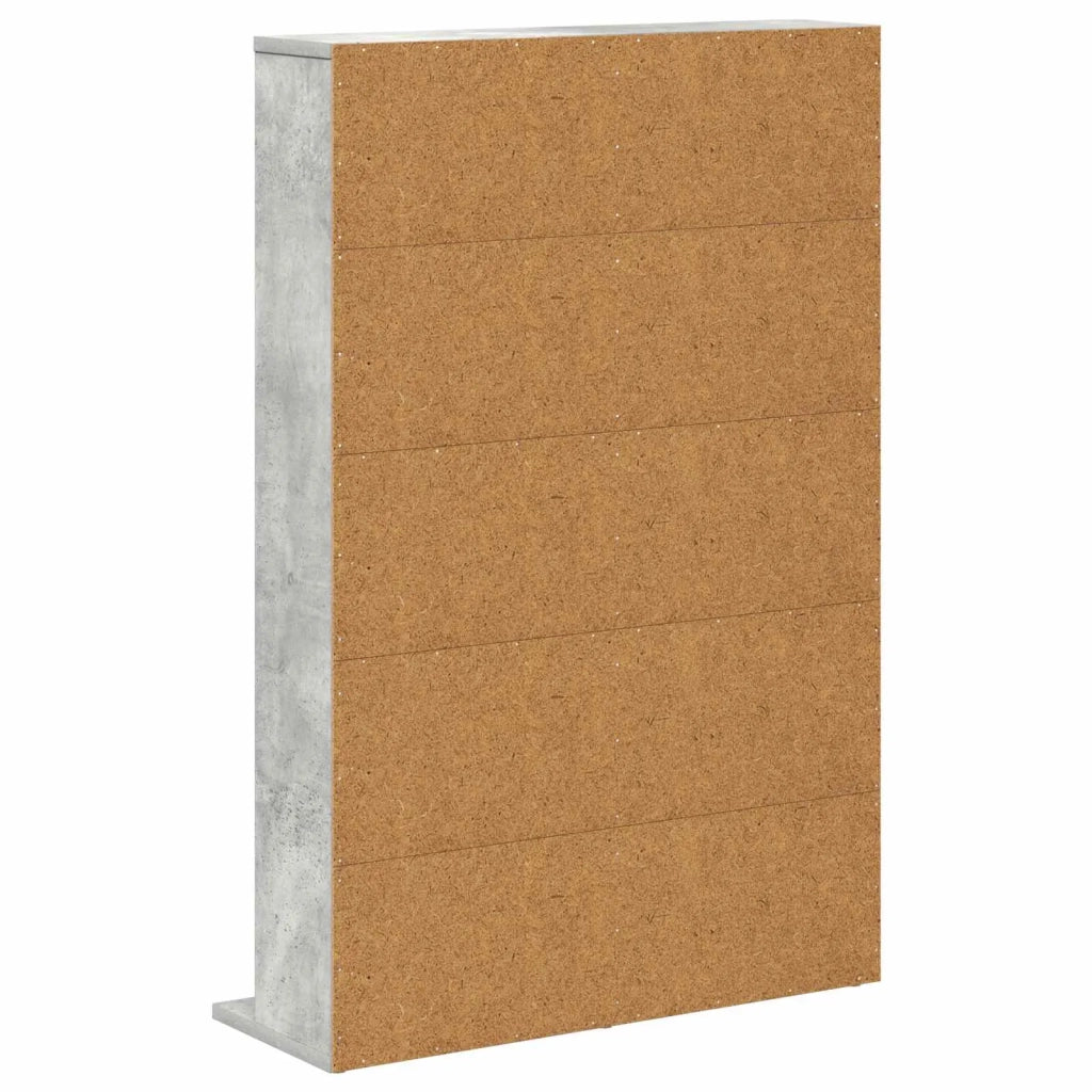 Mobile per CD Grigio Cemento 65 x 23,5 x 97,5 cm 8012680