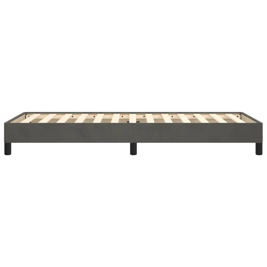 Giroletto senza Materasso Grigio Scuro 100x200 cm Velluto 346959