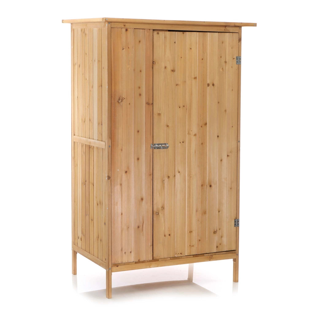 Armadio da giardino a un'anta in legno Capanno degli attrezzi per esterno 92 x 57 x 154 cm