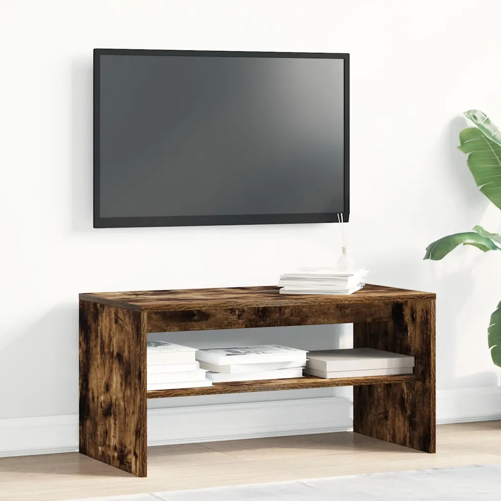Mobile Porta TV Rovere Fumo 80x40x40 cm in Legno Multistrato 859113
