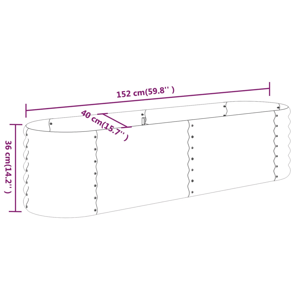 Letto Giardino Acciaio Zincato 152x40x36cm Marrone 318870