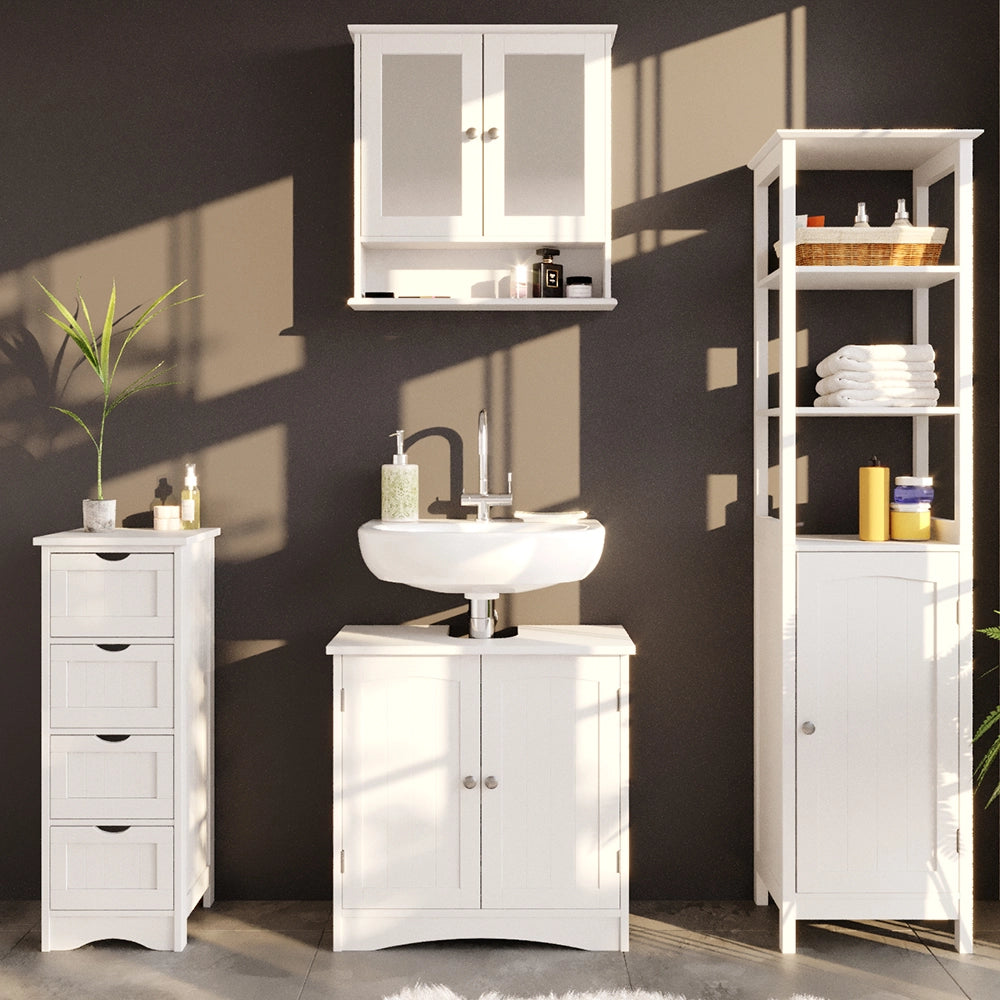 Vicco Cassettiera da bagno Bianco 30 x 81 cm
