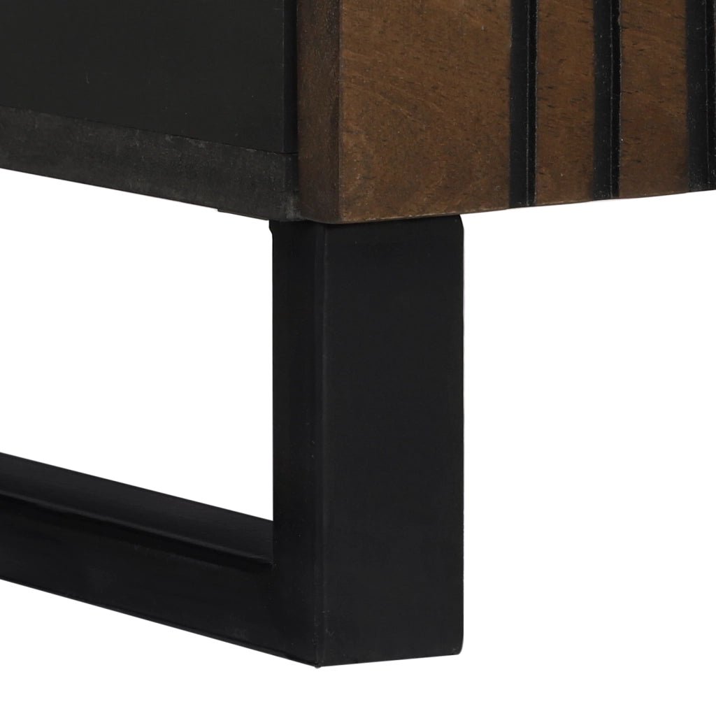 Comodino 50x33x60 cm in legno massello di mango