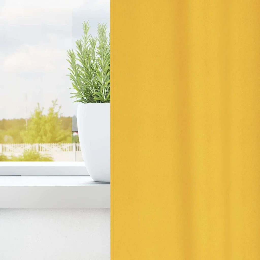 Tende Blackout con Anelli 2 pz Giallo senape 245 x 140 cm 4107396
