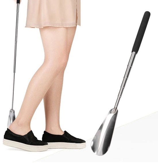 Scoiattolo Flessibile Antiscivolo in Acciaio Inossidabile Ergonomico - 27.1x3.3cm - Aiuto per la Pulizia dei Calzari