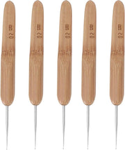 Set di 5 uncini a maglia a forma di dreadlock 0,5mm - uncini a maglia singoli per aghi da maglia per capelli, strumenti per intrecci e artigianato di braid