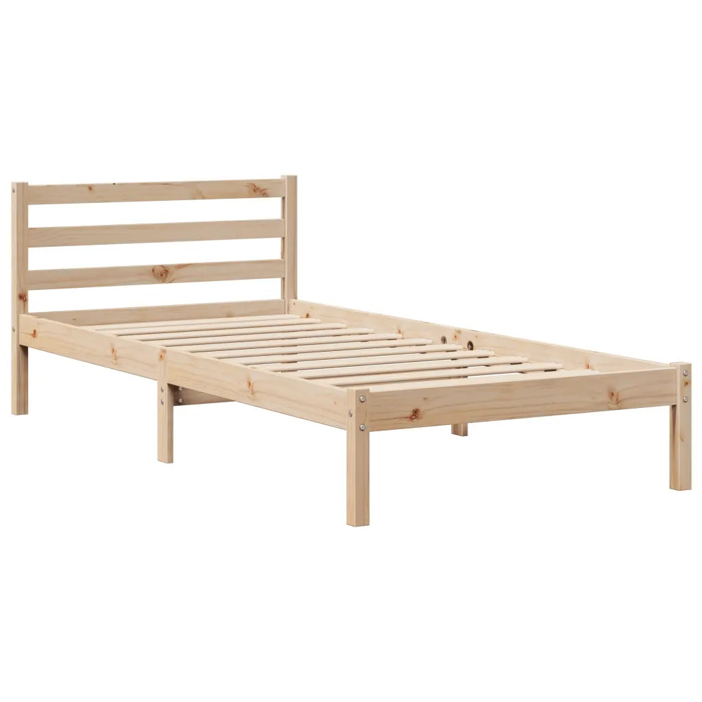 Letto senza Materasso 90x190 cm in Legno Massello di Pino