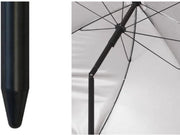 Parasole da spiaggia Ø 220 cm modello inclinabile in alluminio con UPF 50+ giallo limone 220 cm