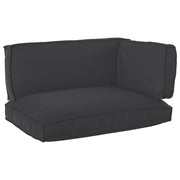 Set di 3 Cuscini per Pallet in Tessuto Oxford Nero