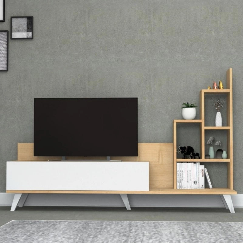 Mobile Porta TV con libreria Rovere BINGO 160x35x h105 cm (D2306TV160M051)