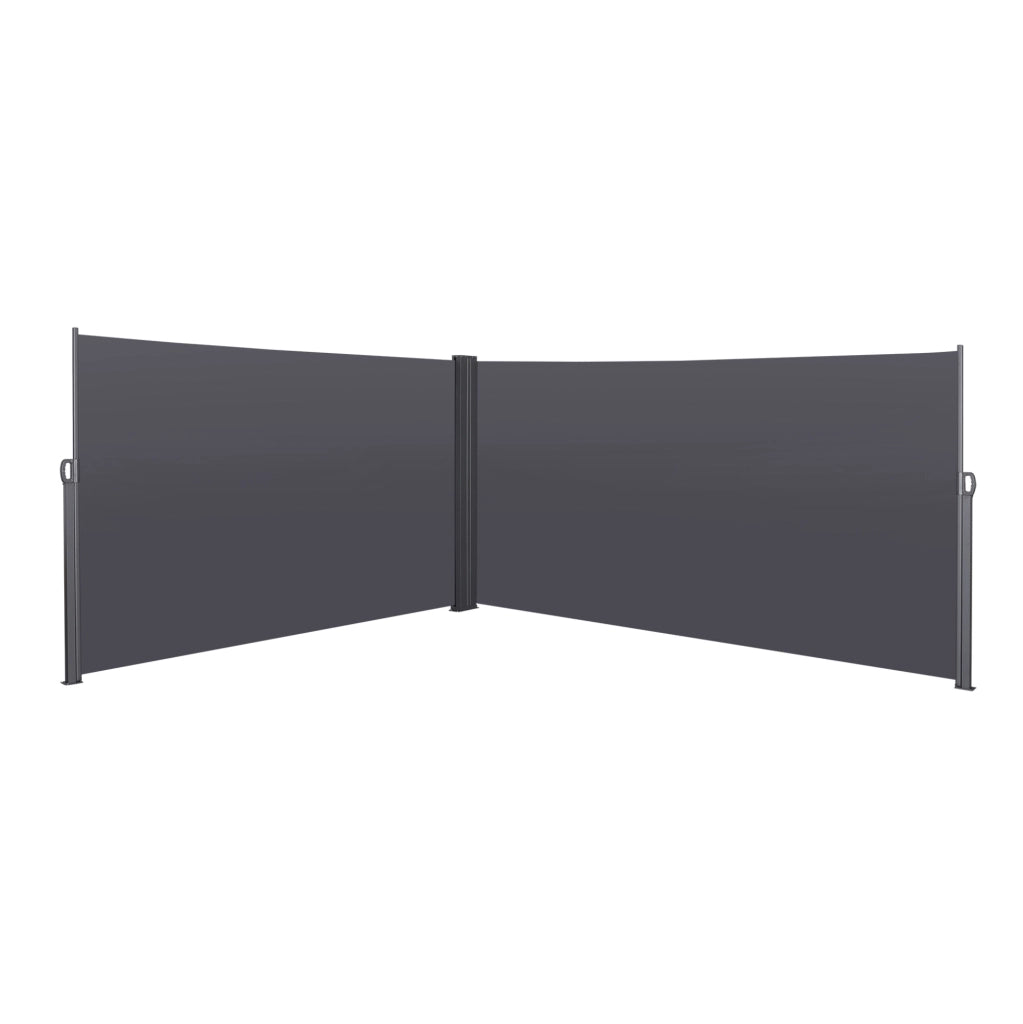 Tenda da sole laterale estensibile 3 m per balcone; terrazza e giardino; grigio scuro