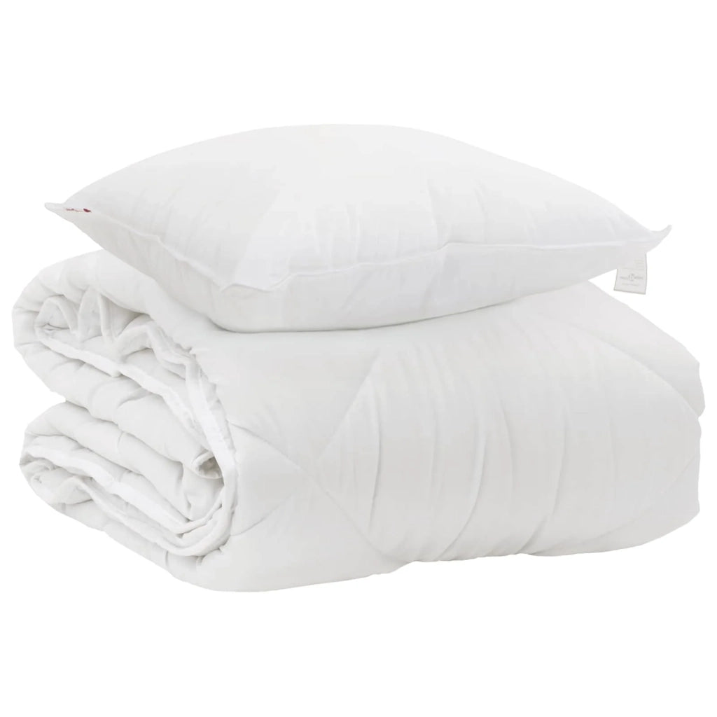 Duvet per Tutte le Stagioni con cuscino 2 pcs Bianco Microfibra 3376546