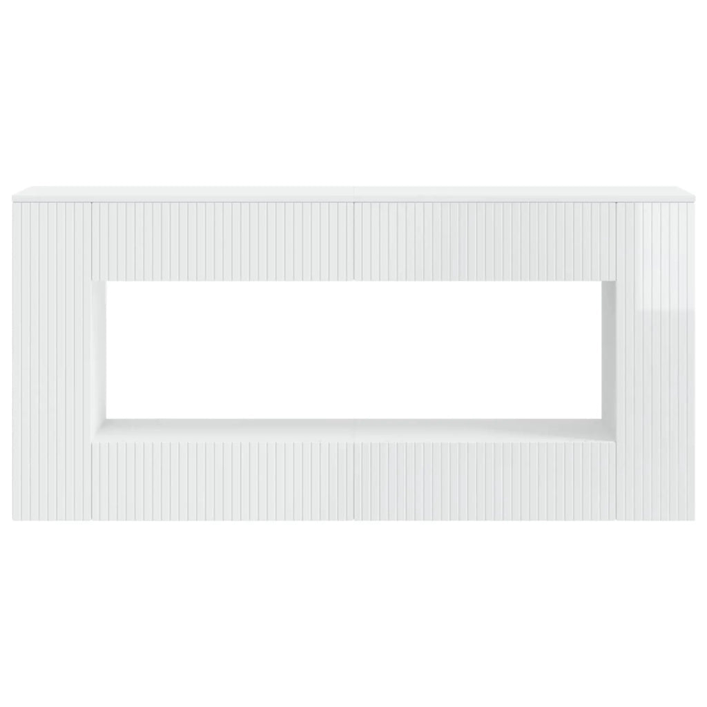 Tavolo consolle Rigato Bianco Lucido 155 x 29 x 74 cm 899890