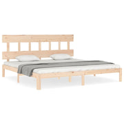 Letto matrimoniale | Letto per adulti | Giroletto senza Materasso 200x200 cm in Legno Massello di Pino