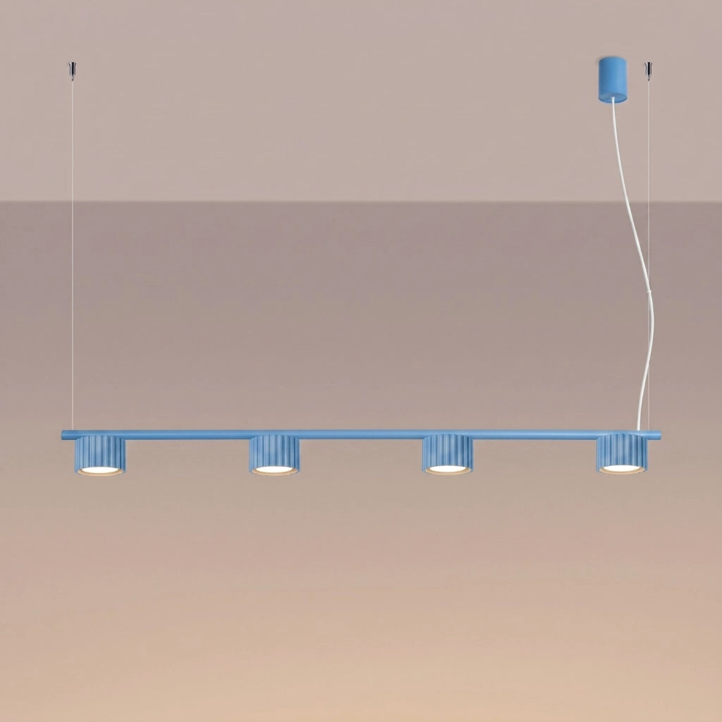 Lampadario AURA 4 azzurro Gx53