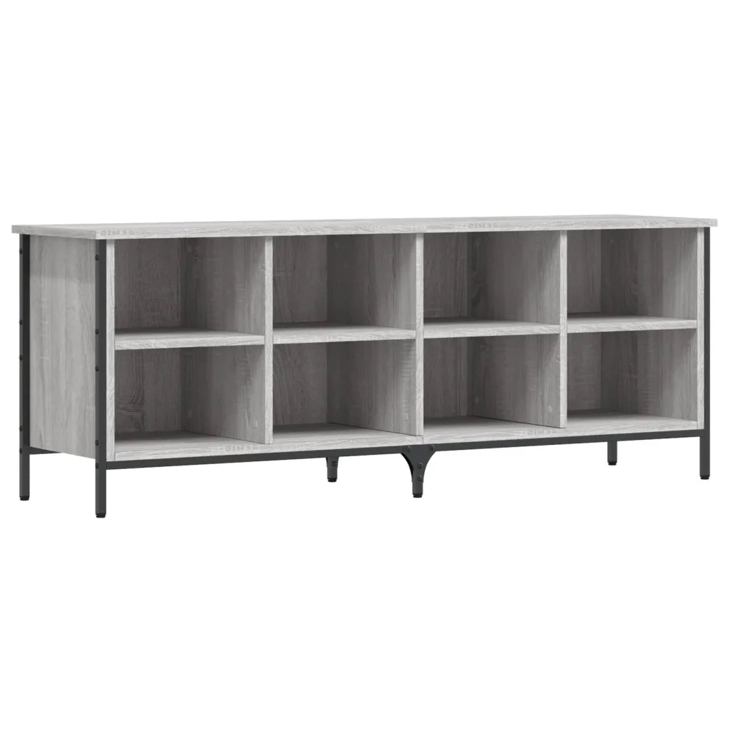 Scarpiera-Scaffale per scarpe Grigio Sonoma 131x35x50 cm in Legno Multistrato