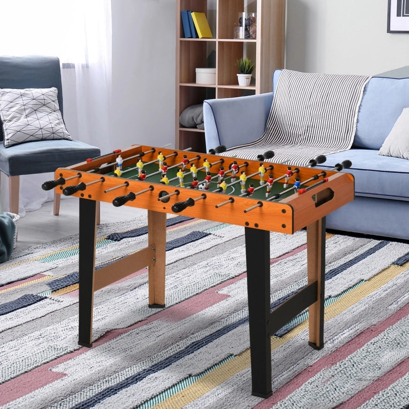 Calcio balilla con aste in acciaio inox, per ragazzi e adulti, 84,5x40x61,2 cm, nero