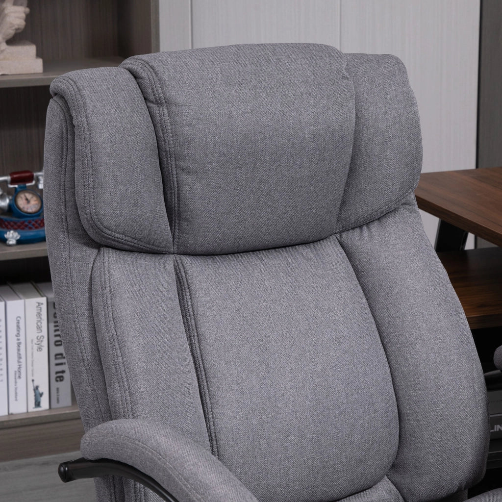 Sedia da ufficio ergonomica con schienale traspirante e altezza regolabile in schiuma grigio chiaro