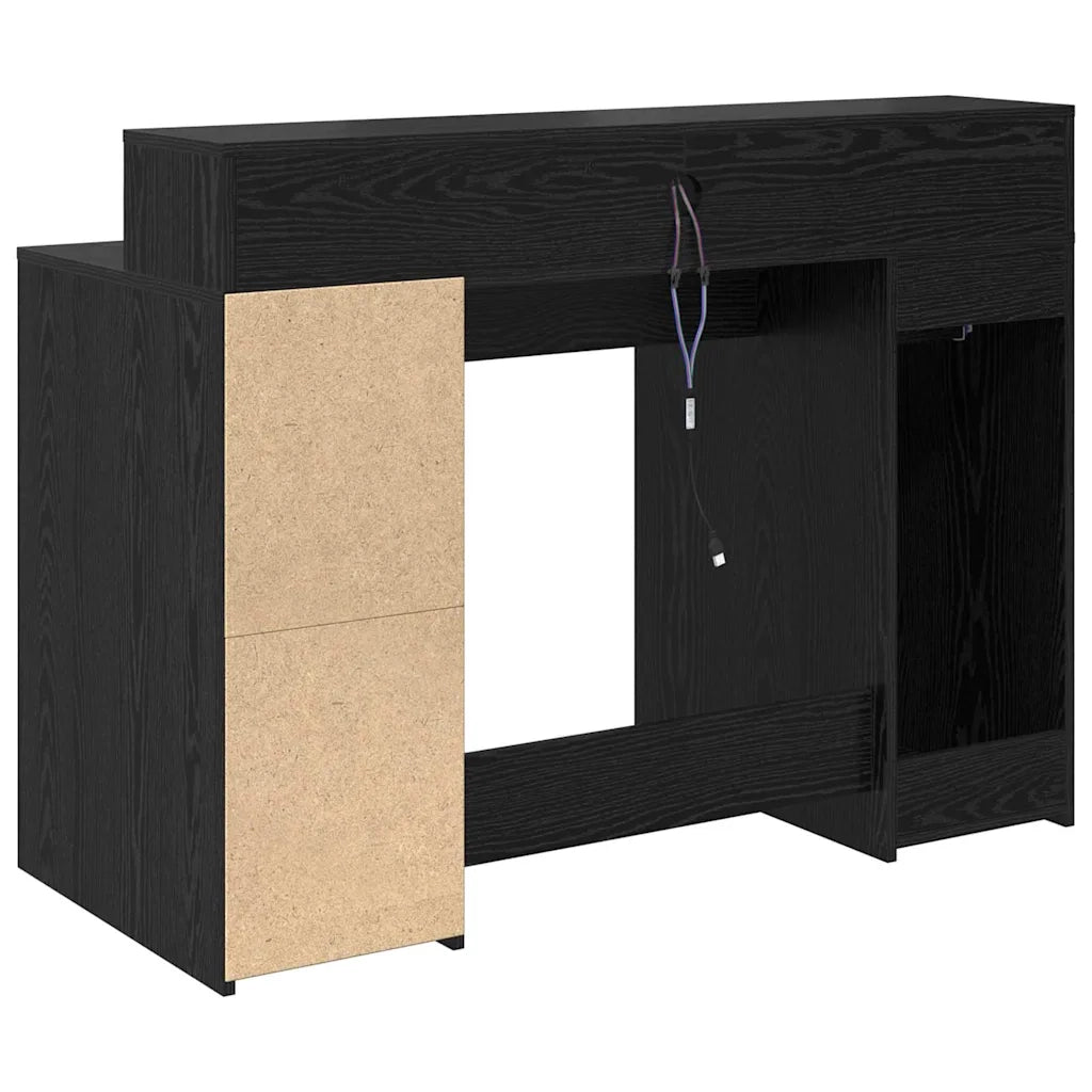 Scrivania | Tavolo da Ufficio Rovere nero 120 x 55 x 91 cm Legno multistrato