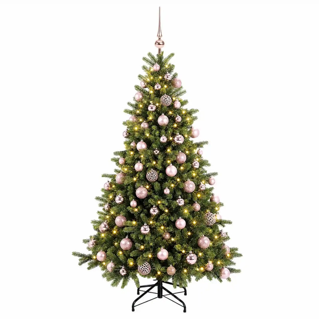 Albero di Natale artificiale con palline 180 cm 300 LED 3466705