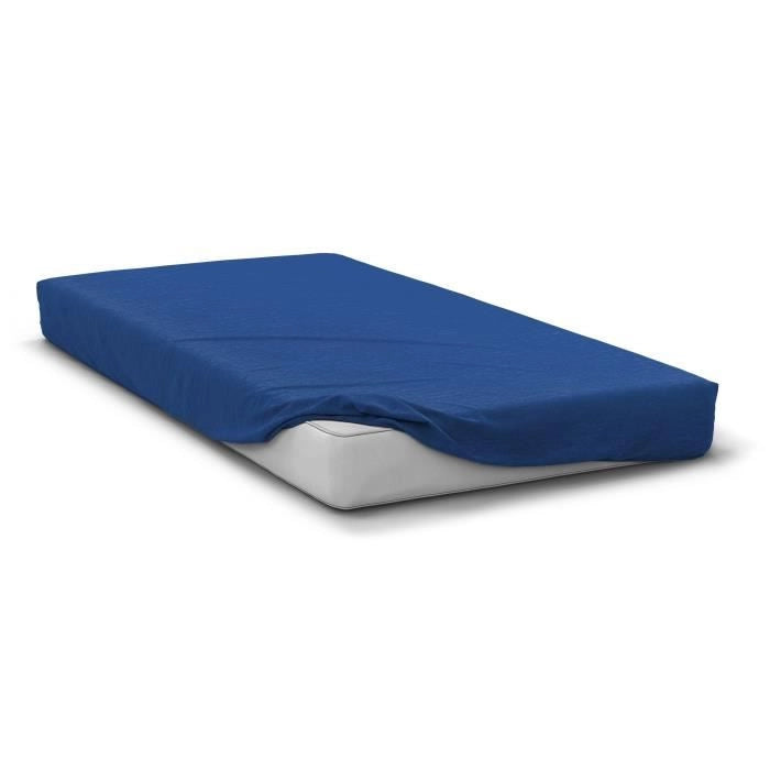Lenzuolo con angoli - HOME LINGE PASSION - HP71767 - 140 x 190 cm + cuffia 30 cm - Microfibra - 82 g - Blu