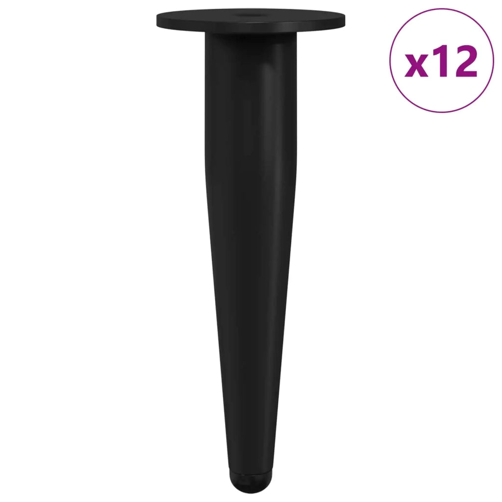 Piedini per mobili 12 pz Nero ? 40 x 98 mm Ferro CFW9119411