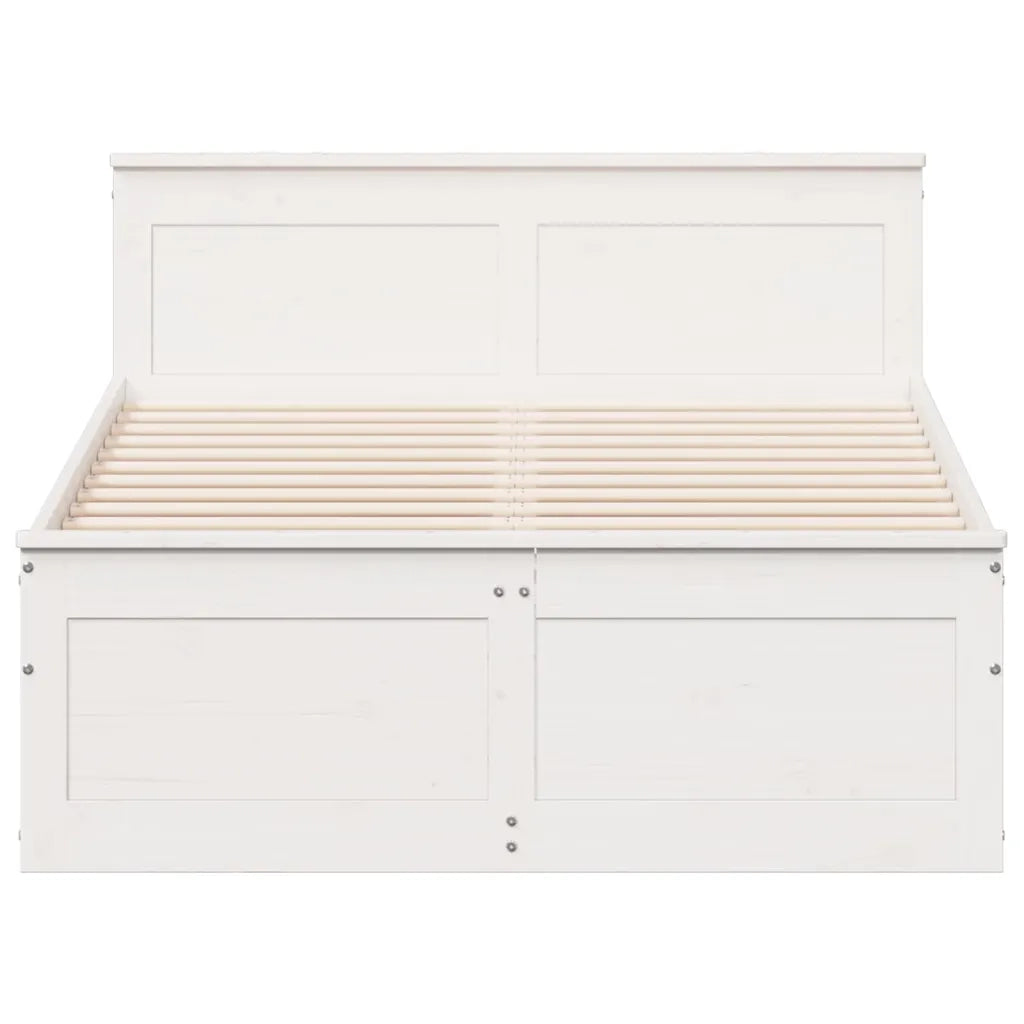 Giroletto senza Materasso con Testata Bianco 120x200 cm Pino 3308769